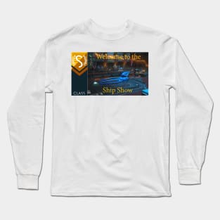 No mans sky themed welcome to the ship show blue squid Long Sleeve T-Shirt